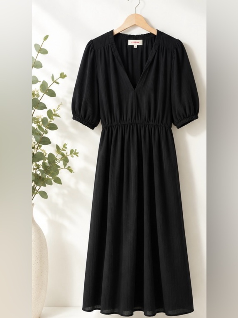 Xirena Black Midi Dress